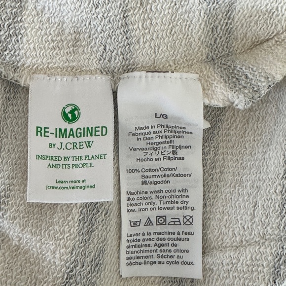 J. Crew Vintage cotton terry turtleneck -navy/white stripe - excellent cond - L - Picture 3 of 10